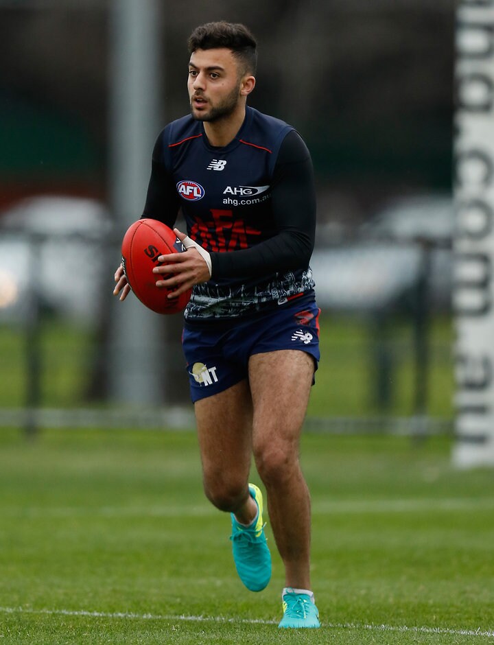 AFL 2016 Training - Melbourne 190816 MELBOURNE, AUSTRALIA - AUGUST 19: Christian Salem of the Demons in action during the Melbourne Demons training session at Gosch's Paddock in Melbourne, Australia on August 19, 2016. (Photo by Michael Willson/AFL Media)
